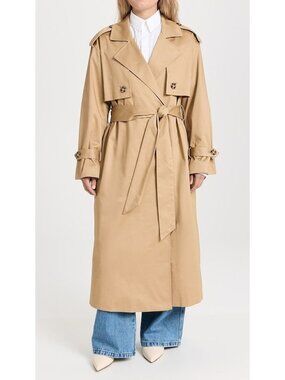 Favorite Daughter The Charles Double Breasted Trench Coat Womens XS Rich Mom